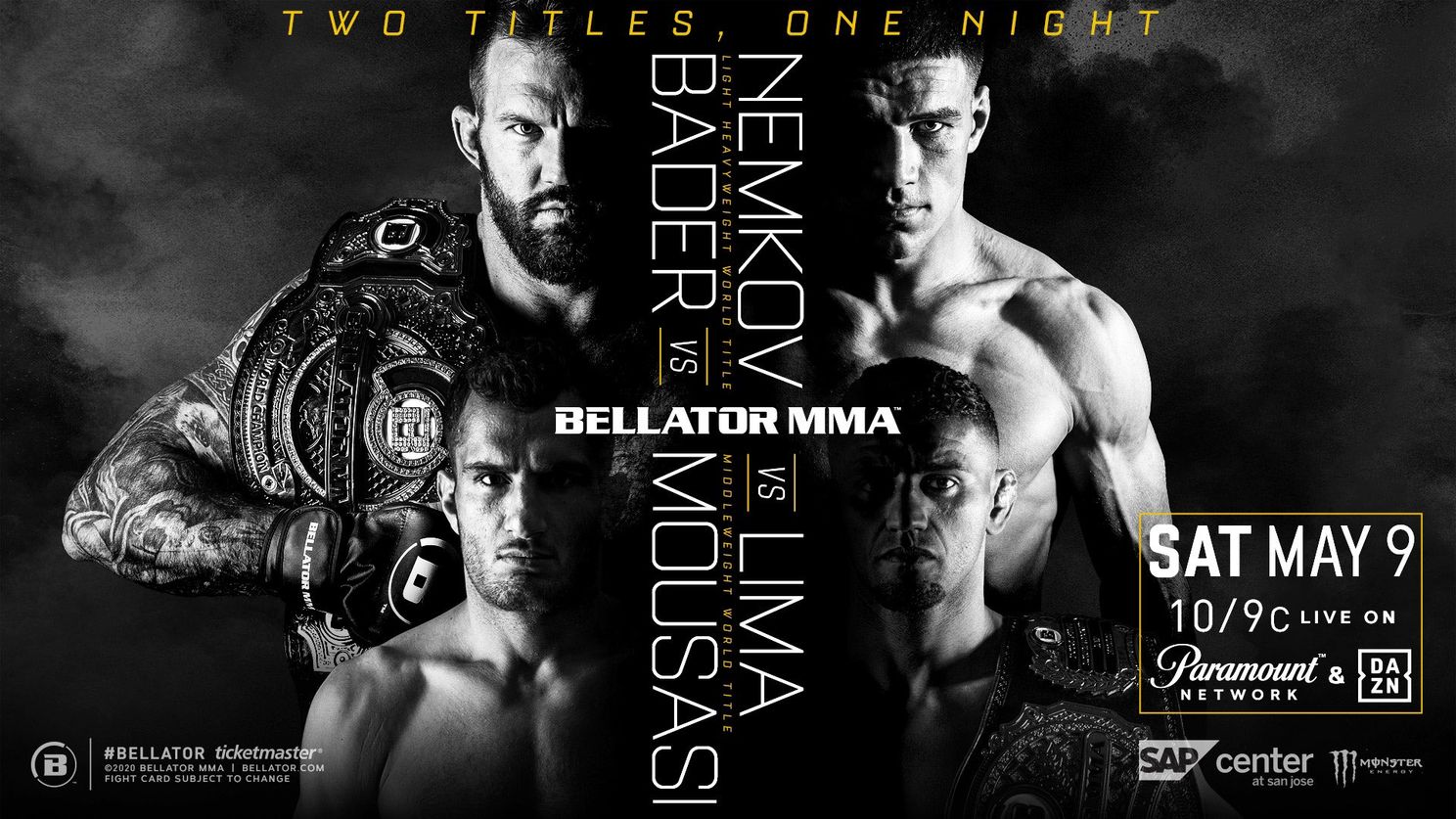 Mousasi vs. Lima geboekt voor het Bellator kampioenschap