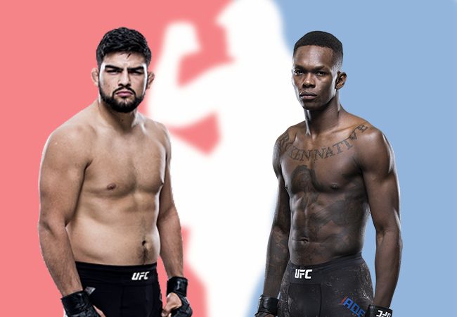 Kelvin Gastelum en Israel Adesanya in UFC titelgevecht