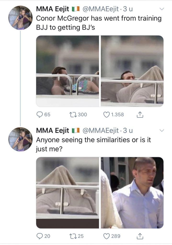 ? PIKANTE FOTO: UFC ster Conor McGregor verwend onder deken