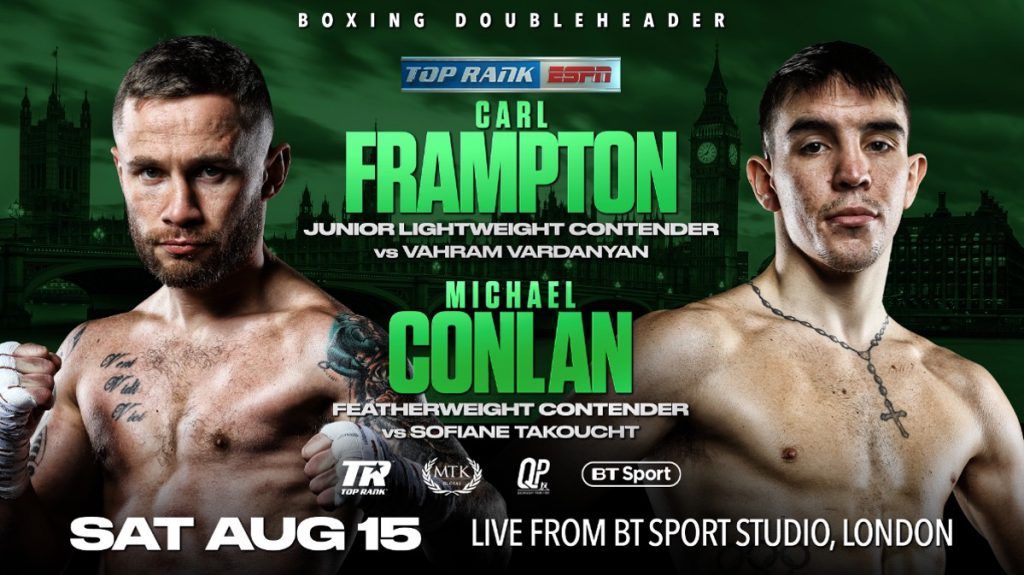 Bokssupersterren Carl Frampton en Michael Conlan in actie