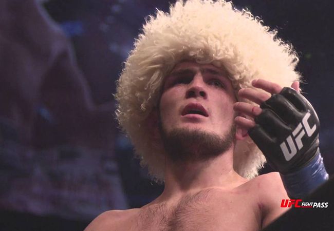 Khabib Nurmagamedov tegen Tony Ferguson de ring in op 7 april