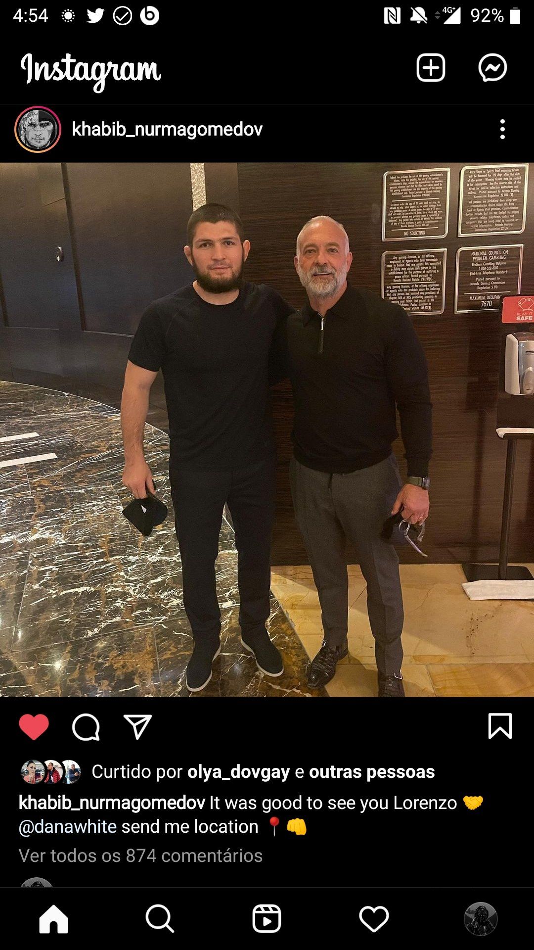 Khabib wil weer vechten: 'stuur mij locatie'