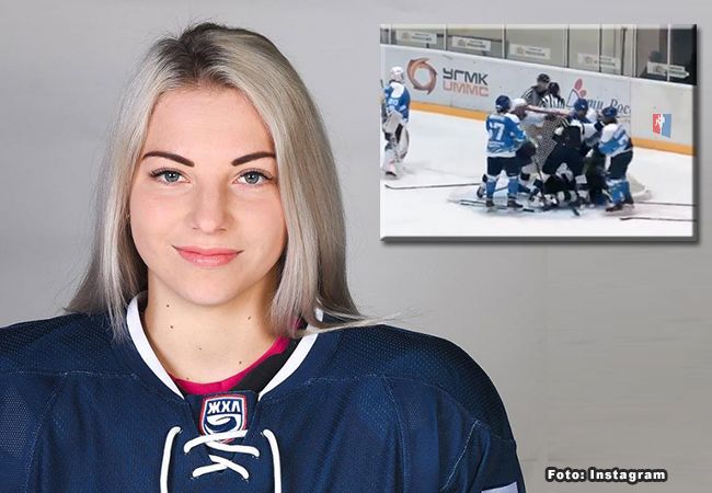 Video: hockeyspeelster gebruikt MMA in massale vechtpartij