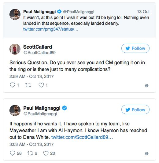 Het team van Paulie Malignaggi heeft "Dana White" benaderd voor McGregor gevecht