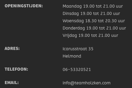 Team Holzken Helmond