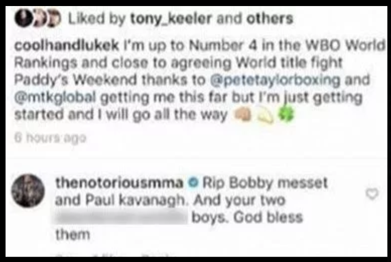 Conor McGregor valt bokskampioen Keeler en zijn kinderen aan