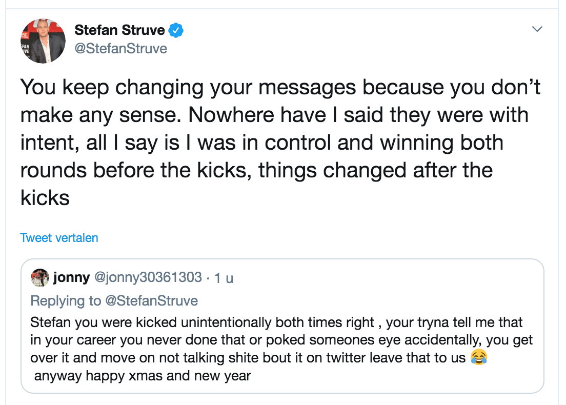 UFC vechter Stefan Struve leest internet 'troll' de les