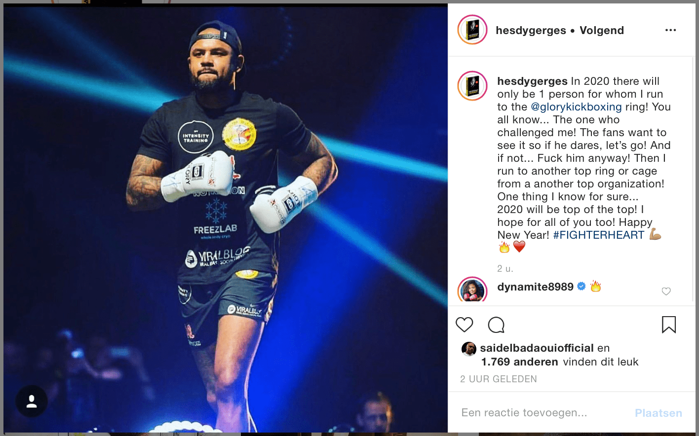 Hesdy Gerges: 'Ik ren in 2020 voor 1 persoon naar de GLORY ring'