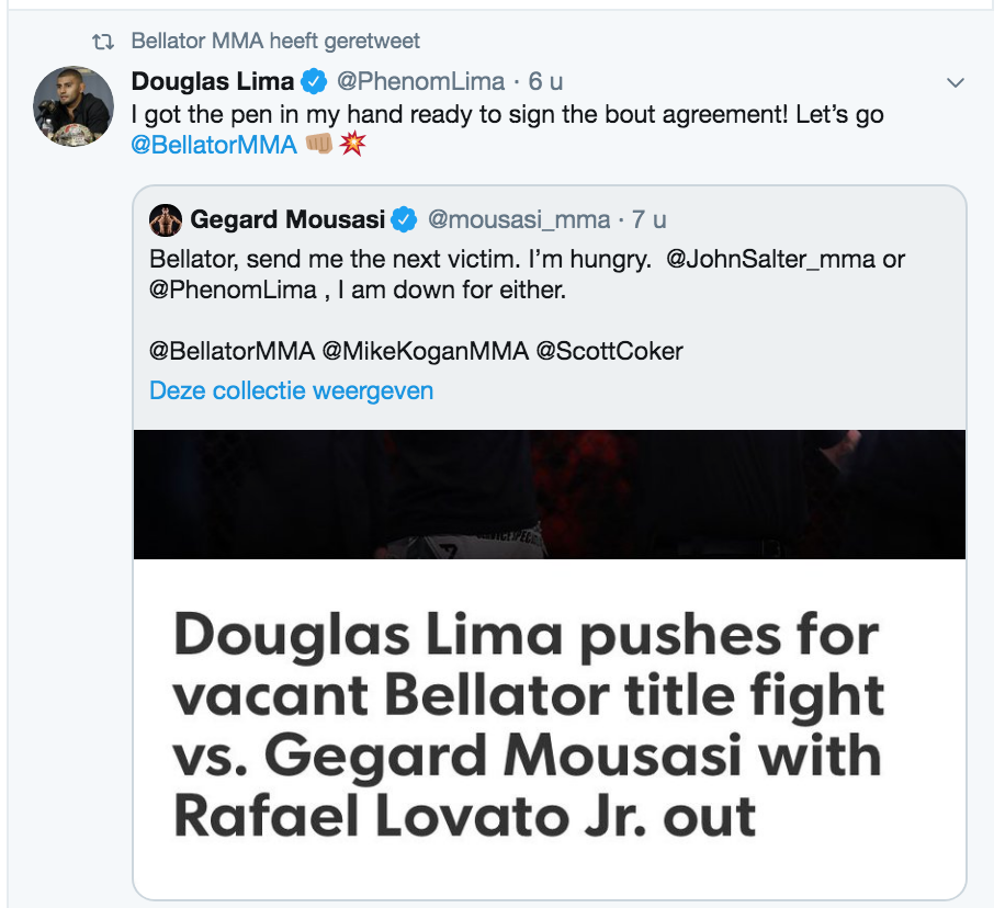 BELLATOR TITELGEVECHT: Gegard Mousasi vs. Douglas Lima?