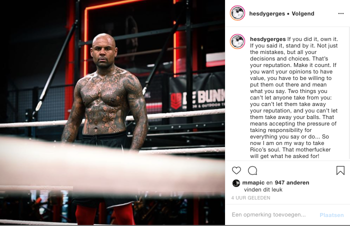 HESDY GERGES: 'Ik zal Rico Verhoeven's ziel vernietigen'
