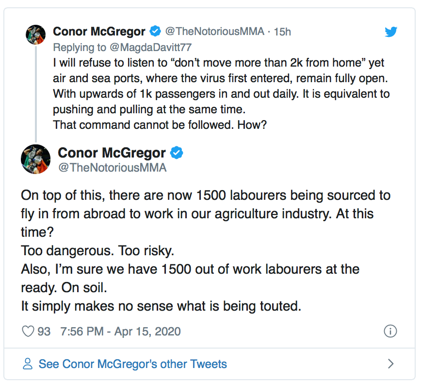 RUZIE: UFC-ster Conor McGregor snoert lastige Sinead O'Connor de mond