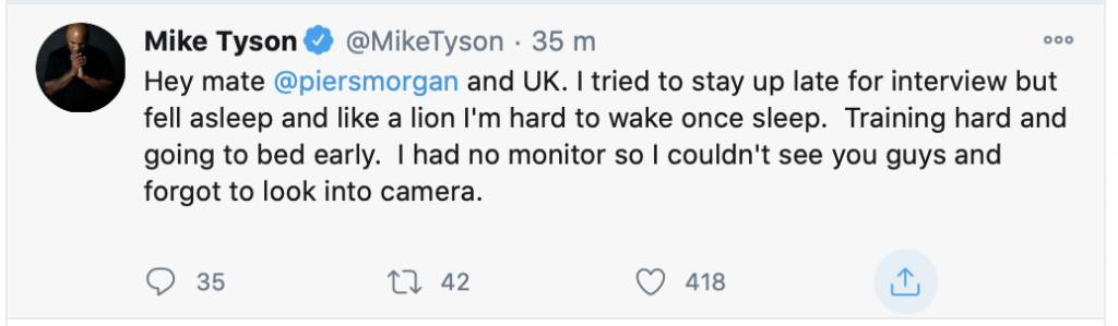 Bokslegende Mike Tyson reageert op beschuldiging drugsgebruik