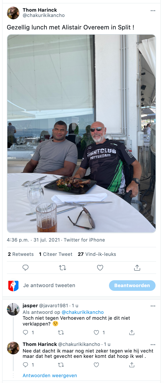 Verklapt? Verhoeven vs Overeem nog dit jaar tegen elkaar