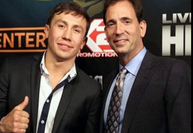 Tom Loeffler (R) en Gennady Golovkin