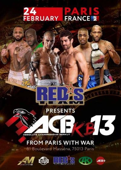 Darryl Sichtman, Max van Gelder en Freddy Kemayo de ring in op ACB KB 13 Parijs