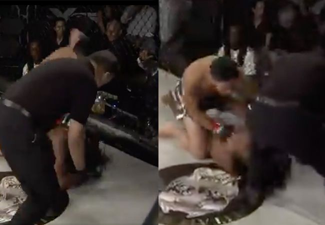 Schokkend: Scheidsrechter negeert 'aftikkende' MMA-vechter