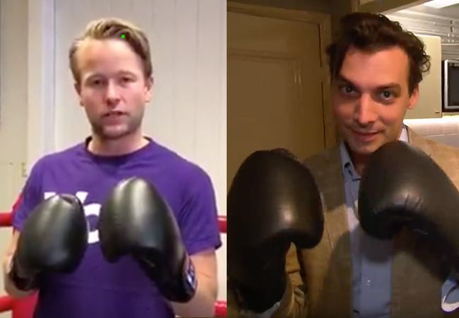 Boksende politici: Van Lanschot (VOLT) daagt Baudet (FVD) uit