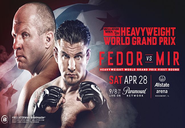 Fedor Emelianenko en Frank Mir tegenover elkaar op Bellator 196