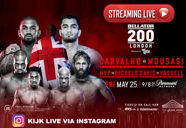 Bellator 200; live Gegard Mousasi vs Rafael Carvalho kijken