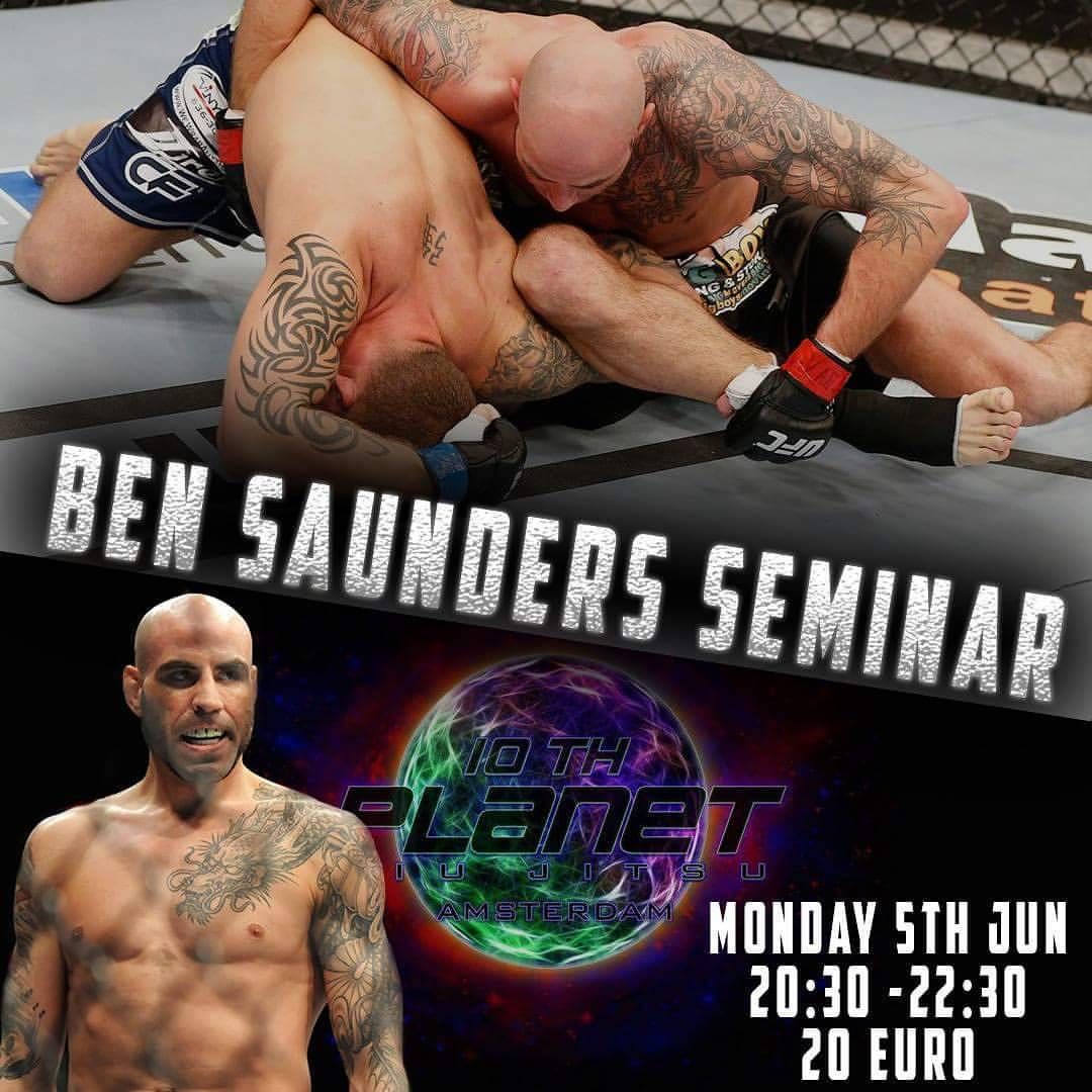 Vandaag Uniek Ben Saunders MMA seminar bij 10th Planet Jiu Jitsu Amsterdam