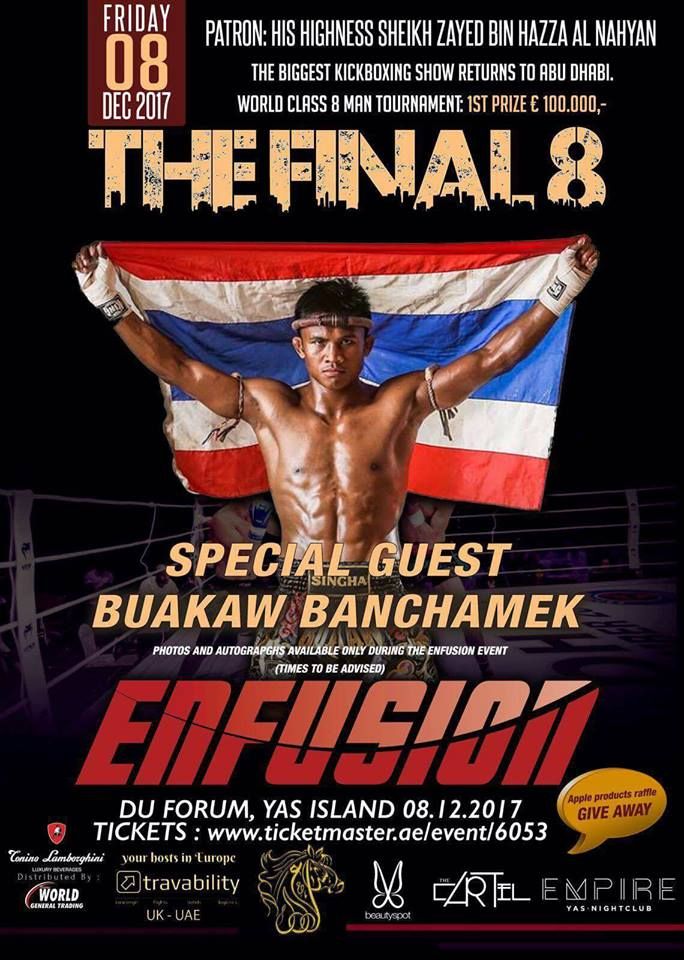 Buakaw Banchamek aanwezig bij Enfusion Live Abu Dhabi Final 8