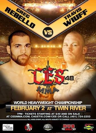 Uitslagen CES MMA 48 Rebello vs. Wiuff
