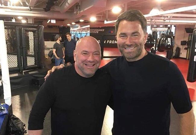 UFC Boksen: Dana White ontmoet bokspromotor Eddie Hearn