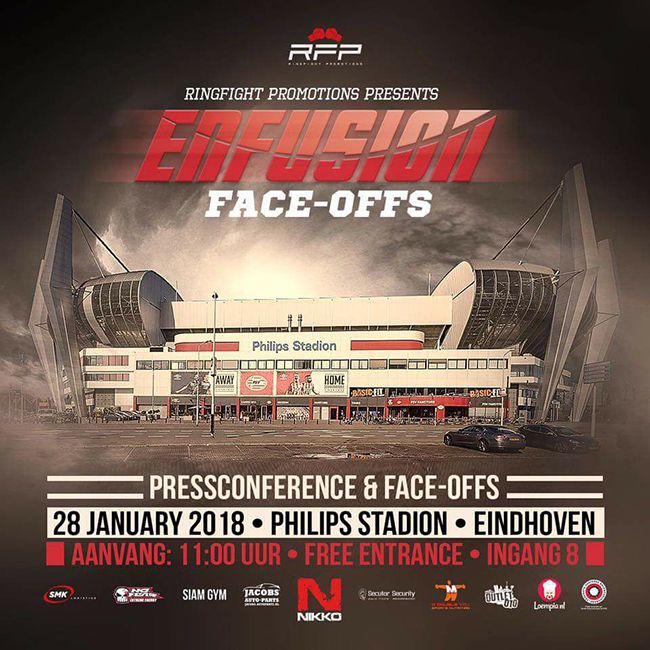 Kom Naar De Enfusion Persconferentie en Face Offs op 28 Januari