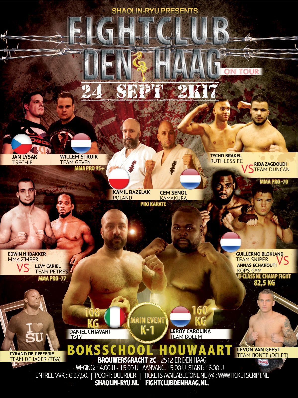 Vechters Gezocht Voor Fight Club Den Haag Zondag 24 september 2017