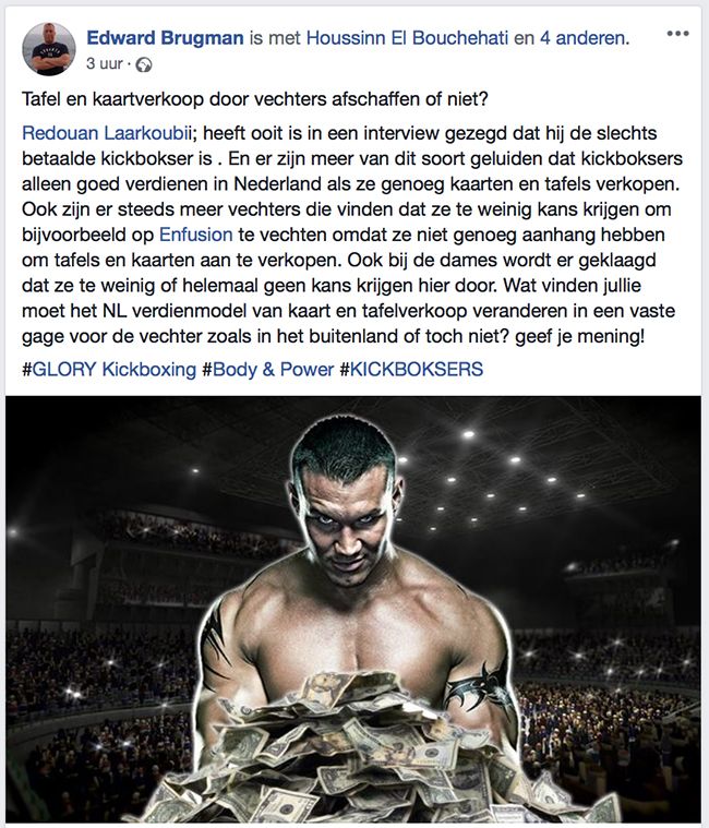 VIP Tafel verkoop bij vechtsport gala's niet meer van deze tijd?