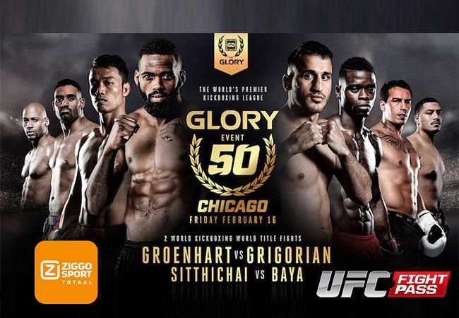 GLORY 50 Chicago: Murthel Groenhart tegen Harut Grigorian Live kijken op TV