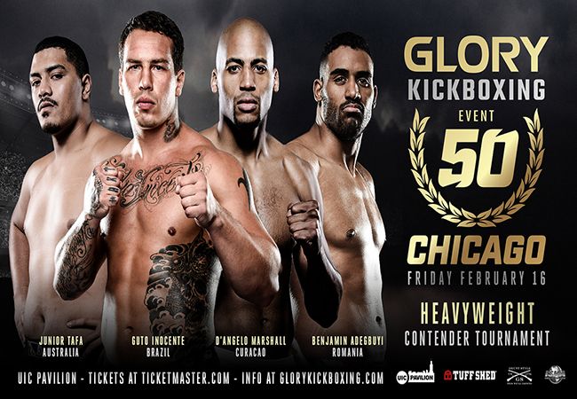 Benjamin Adegbuyi tegen D'Angelo Marshall op GLORY 50 Chicago