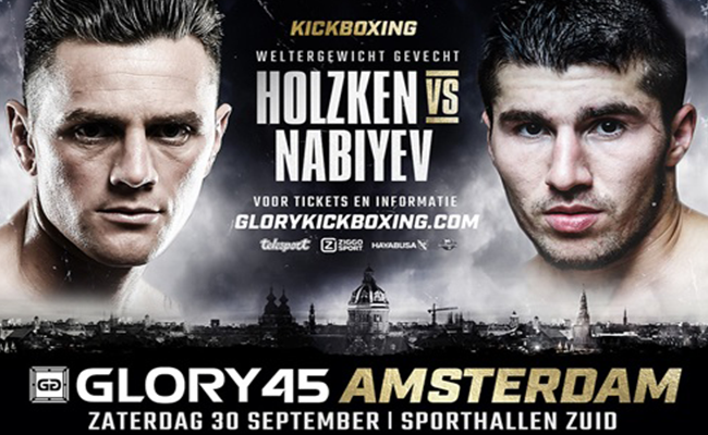 Alim Nabiyev vervangt Yoann Kongolo tijdens GLORY 45 Amsterdam