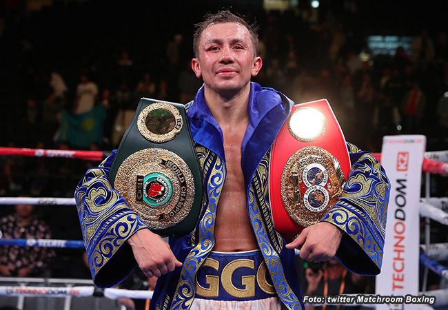 Boksen: Golovkin stond ziek in de ring tegen Dereyanchenko