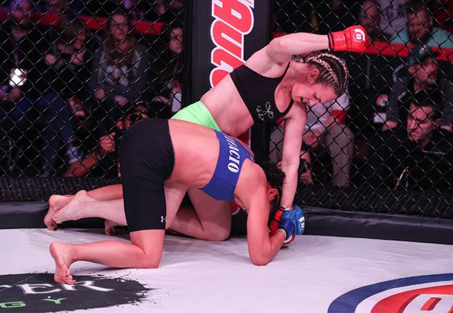 Heather Hardy wint via unaniem besluit van Ana Julaton op Bellator 194