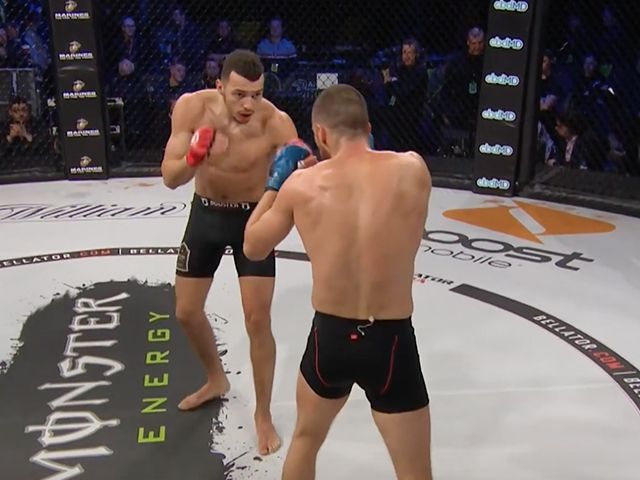 Ilias Bulaid 1 oktober in actie tijdens Bellator 247 Milaan