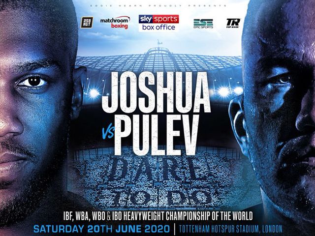 Locatie bokswedstrijd Anthony Joshua vs. Kubrat Pulev komende 3 weken bepaald