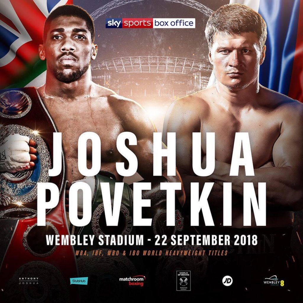 Anthony Joshua in titelverdediging tegen Alexander Povetkin