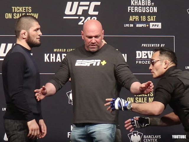KHABIB TRAINT DOOR: Gevecht tegen Ferguson in New York