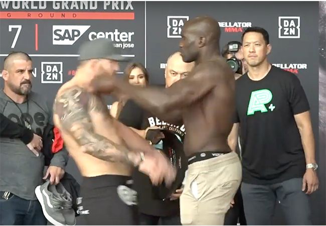 Opstootje bij Bellator MMA staredown: Respectloos of...