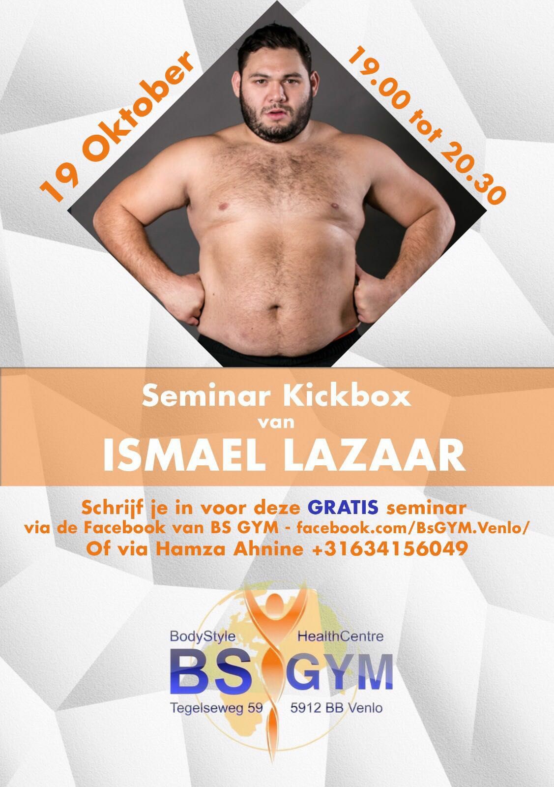 Ismael Lazaar geeft kickboks seminar!