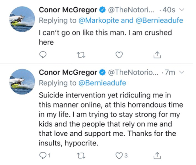 KAPOT: Conor McGregor 'ik kan zo niet langer doorgaan'