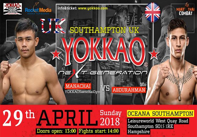 Manachai vecht tegen opkomende kickboks ster Mo Abdurahman in Engeland!