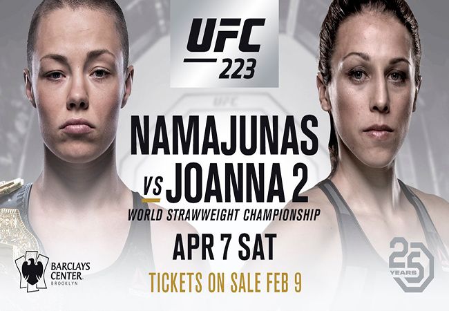 Rose Namajunas rematch tegen Joanna Jedrzejczyk op UFC 223 bevestigd!