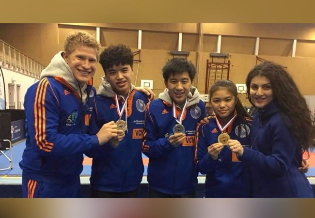 Spannende kumite wedstrijden op het NK Karate -21 te Zoetermeer