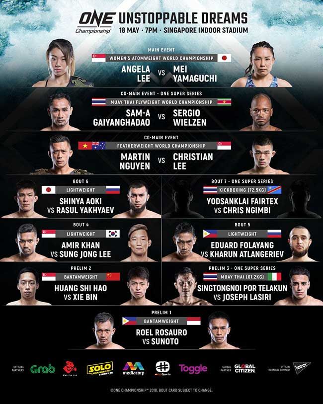Sergio Wielzen in Muay Thai titelgevecht bij ONE Championship