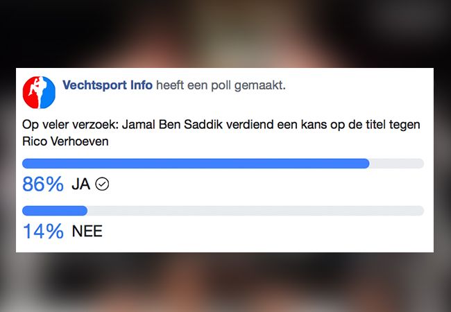 Poll: Titelgevecht Jamal Ben Saddik tegen Rico Verhoeven