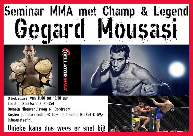 Retzef Krav Maga organiseert 13 februari Seminar met Gegard Mousasi