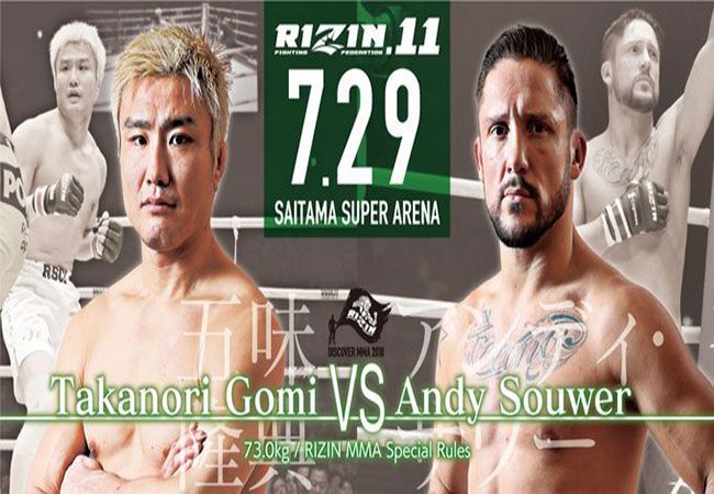 Andy Souwer vecht MMA Partij tijdens Rizin 11