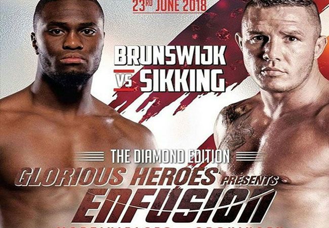 Clyde Brunswijk verslaat Fred Sikking tijdens Enfusion Glorious Heroes